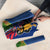 Montserrat Umbrella with Cartoon Bird and Island Map Blue Red Stripe Design - Wonder Print Shop