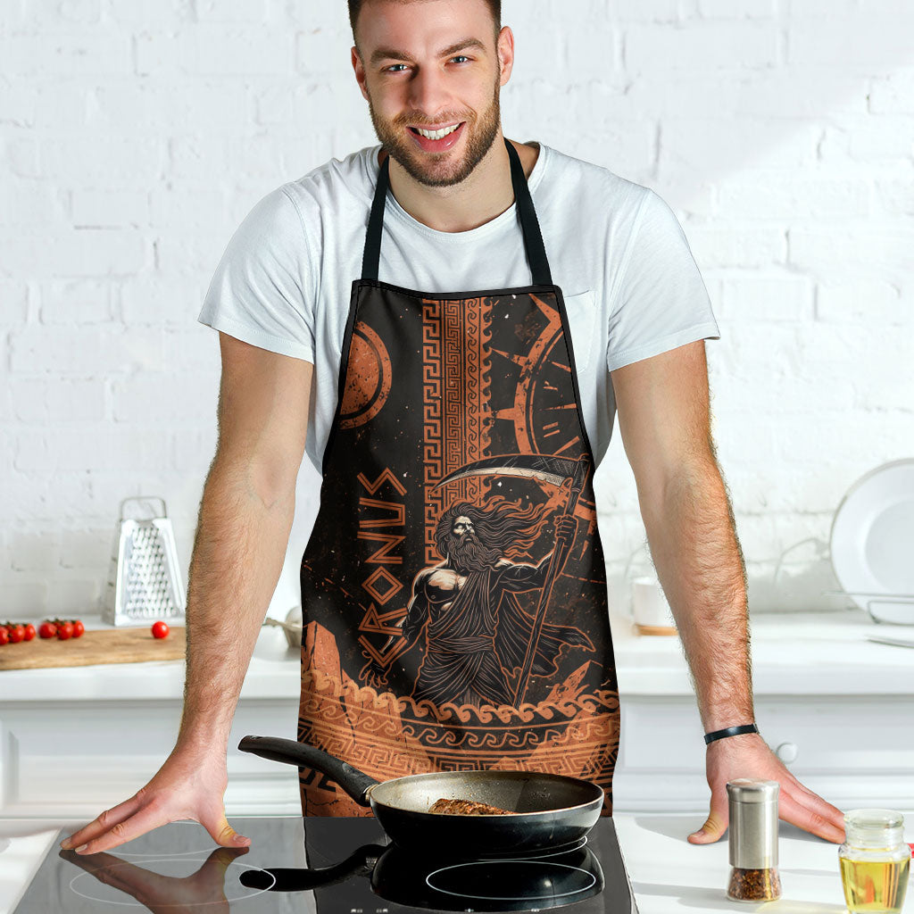 Cronus Lord Of Golden Age Apron Titan King Cronus Scythe Greek Key Art