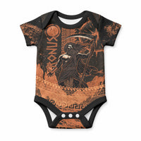 Cronus Lord Of Golden Age Baby Onesie Titan King Cronus Scythe Greek Key Art