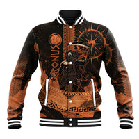 Cronus Lord Of Golden Age Baseball Jacket Titan King Cronus Scythe Greek Key Art