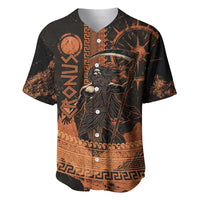 Cronus Lord Of Golden Age Baseball Jersey Titan King Cronus Scythe Greek Key Art