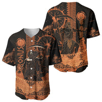 Cronus Lord Of Golden Age Baseball Jersey Titan King Cronus Scythe Greek Key Art