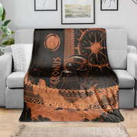 Cronus Lord Of Golden Age Blanket Titan King Cronus Scythe Greek Key Art