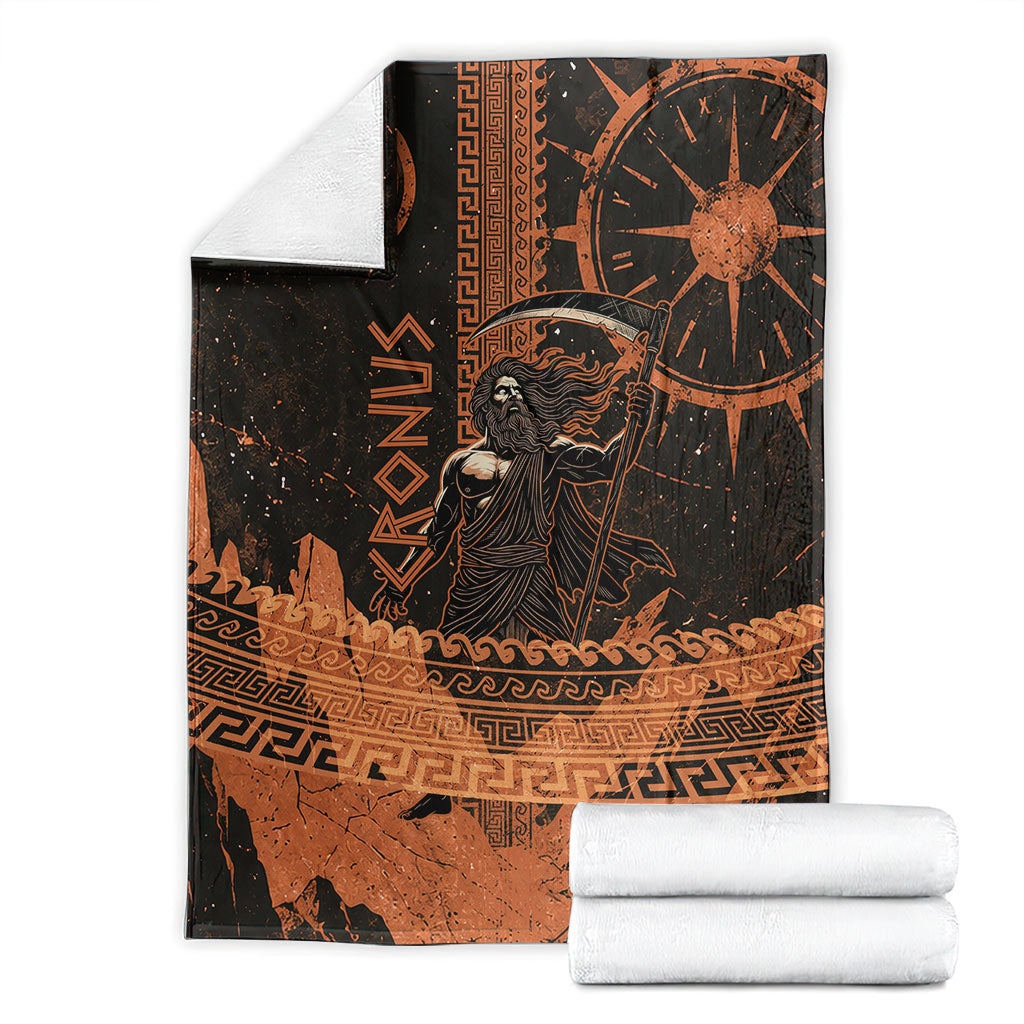 Cronus Lord Of Golden Age Blanket Titan King Cronus Scythe Greek Key Art