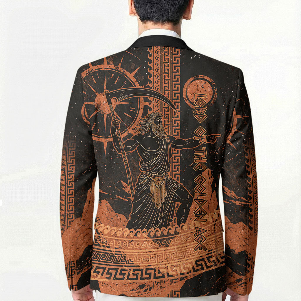 Cronus Lord Of Golden Age Blazer Titan King Cronus Scythe Greek Key Art