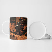 Cronus Lord Of Golden Age Ceramic Mug Titan King Cronus Scythe Greek Key Art