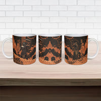 Cronus Lord Of Golden Age Ceramic Mug Titan King Cronus Scythe Greek Key Art