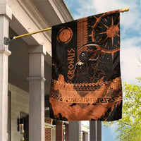Cronus Lord Of Golden Age Garden Flag Titan King Cronus Scythe Greek Key Art