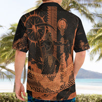 Cronus Lord Of Golden Age Hawaiian Shirt Titan King Cronus Scythe Greek Key Art