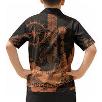 Cronus Lord Of Golden Age Hawaiian Shirt Titan King Cronus Scythe Greek Key Art