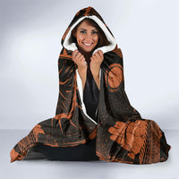 Cronus Lord Of Golden Age Hooded Blanket Titan King Cronus Scythe Greek Key Art