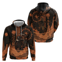 Cronus Lord Of Golden Age Hoodie Titan King Cronus Scythe Greek Key Art