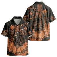 Cronus Lord Of Golden Age Kid Hawaiian Shirt Titan King Cronus Scythe Greek Key Art