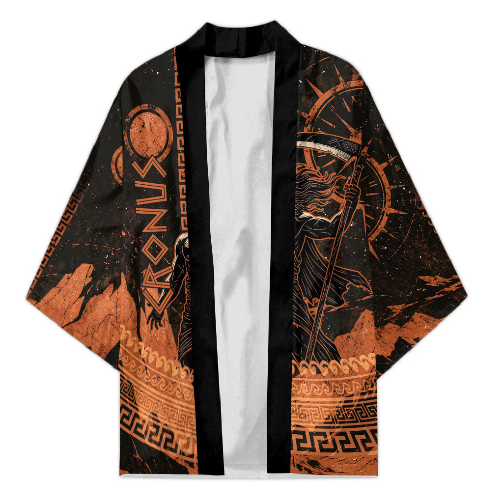 Cronus Lord Of Golden Age Kimono Titan King Cronus Scythe Greek Key Art