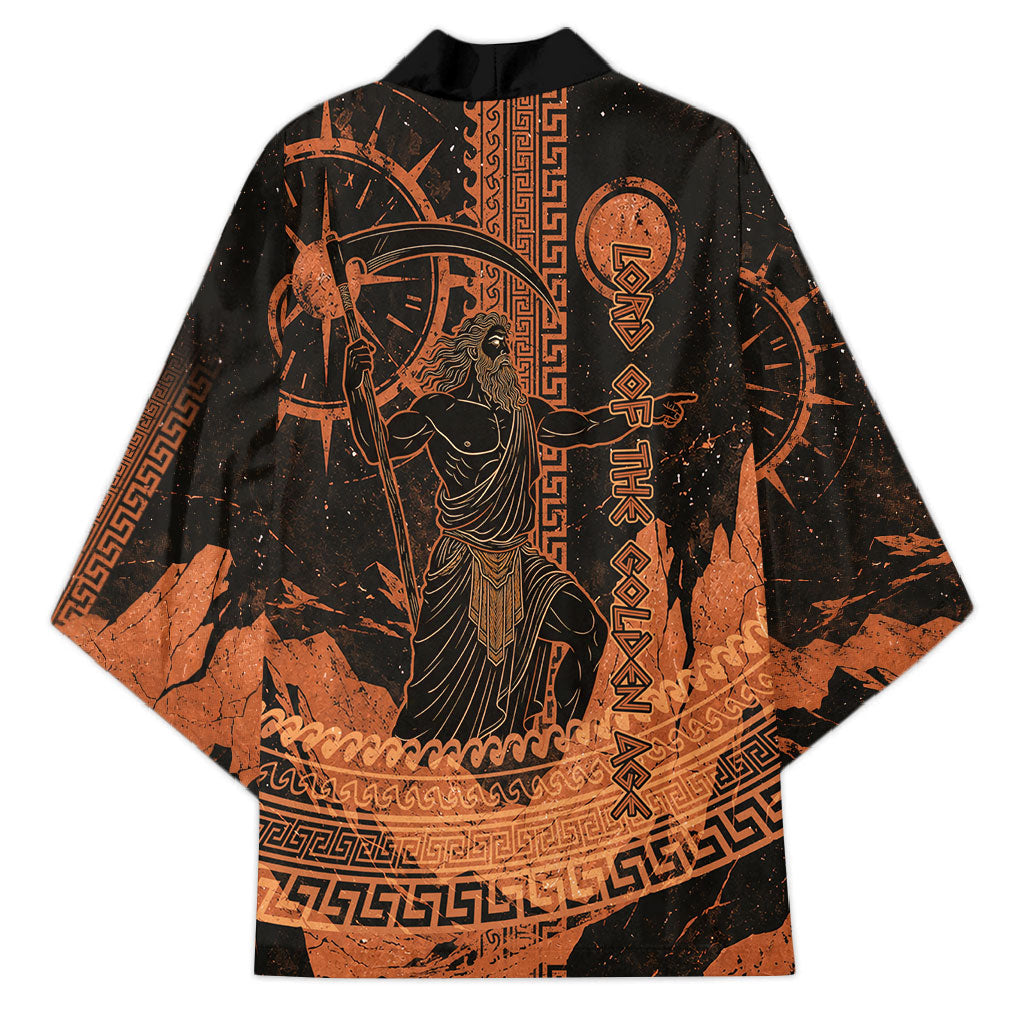 Cronus Lord Of Golden Age Kimono Titan King Cronus Scythe Greek Key Art