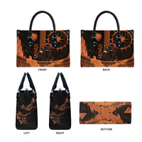 Cronus Lord Of Golden Age Leather Bag Titan King Cronus Scythe Greek Key Art