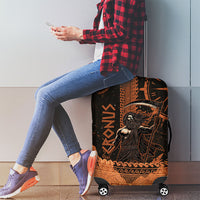 Cronus Lord Of Golden Age Luggage Cover Titan King Cronus Scythe Greek Key Art