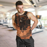 Cronus Lord Of Golden Age Men Tank Top Titan King Cronus Scythe Greek Key Art