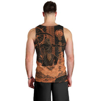 Cronus Lord Of Golden Age Men Tank Top Titan King Cronus Scythe Greek Key Art