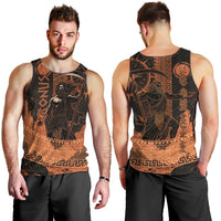 Cronus Lord Of Golden Age Men Tank Top Titan King Cronus Scythe Greek Key Art