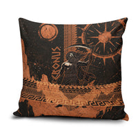 Cronus Lord Of Golden Age Pillow Cover Titan King Cronus Scythe Greek Key Art