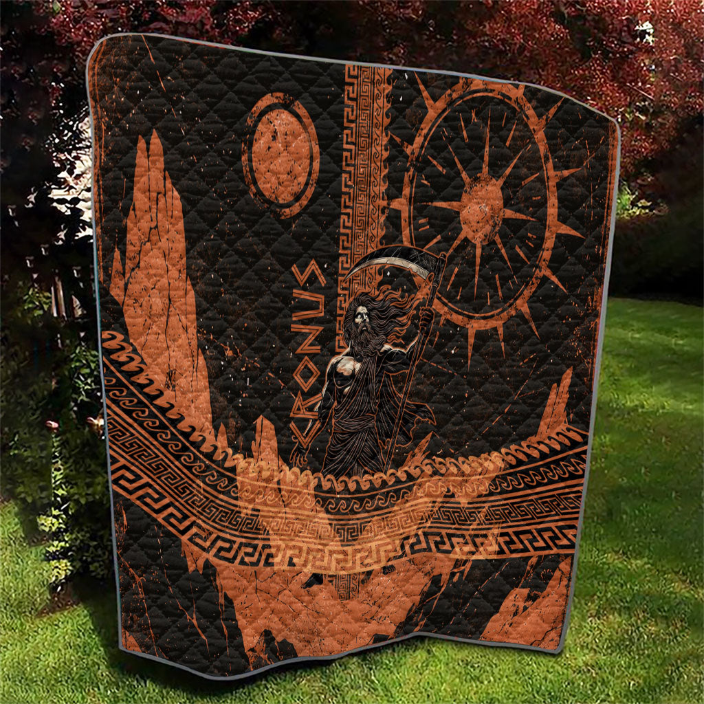 Cronus Lord Of Golden Age Quilt Titan King Cronus Scythe Greek Key Art