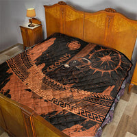 Cronus Lord Of Golden Age Quilt Titan King Cronus Scythe Greek Key Art