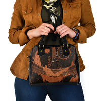 Cronus Lord Of Golden Age Shoulder Handbag Titan King Cronus Scythe Greek Key Art