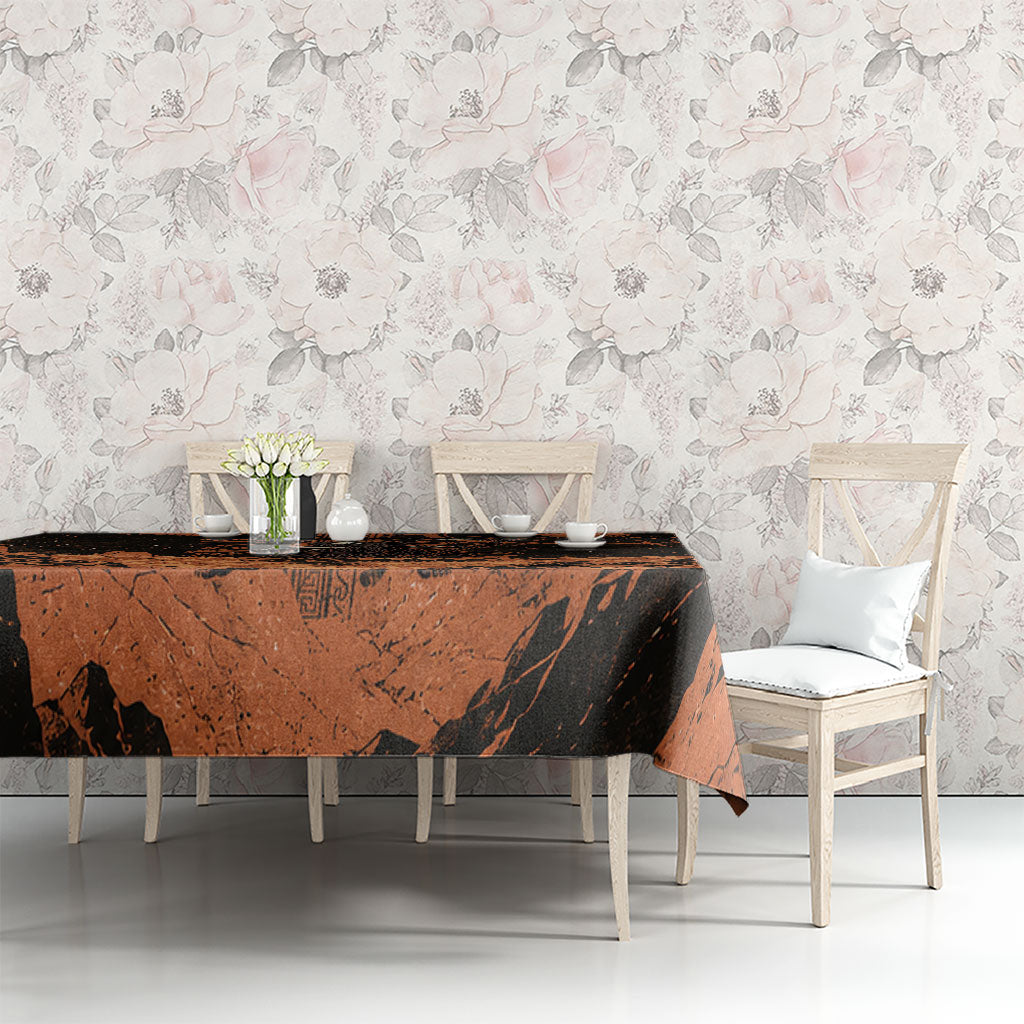 Cronus Lord Of Golden Age Tablecloth Titan King Cronus Scythe Greek Key Art