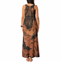 Cronus Lord Of Golden Age Tank Maxi Dress Titan King Cronus Scythe Greek Key Art