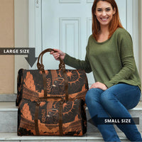 Cronus Lord Of Golden Age Travel Bag Titan King Cronus Scythe Greek Key Art