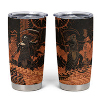 Cronus Lord Of Golden Age Tumbler Cup Titan King Cronus Scythe Greek Key Art