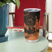 Cronus Lord Of Golden Age Tumbler Cup Titan King Cronus Scythe Greek Key Art