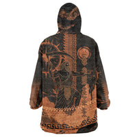 Cronus Lord Of Golden Age Wearable Blanket Hoodie Titan King Cronus Scythe Greek Key Art