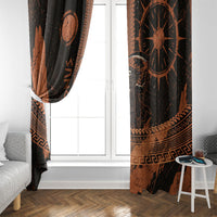 Cronus Lord Of Golden Age Window Curtain Titan King Cronus Scythe Greek Key Art