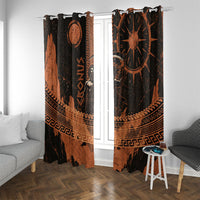 Cronus Lord Of Golden Age Window Curtain Titan King Cronus Scythe Greek Key Art