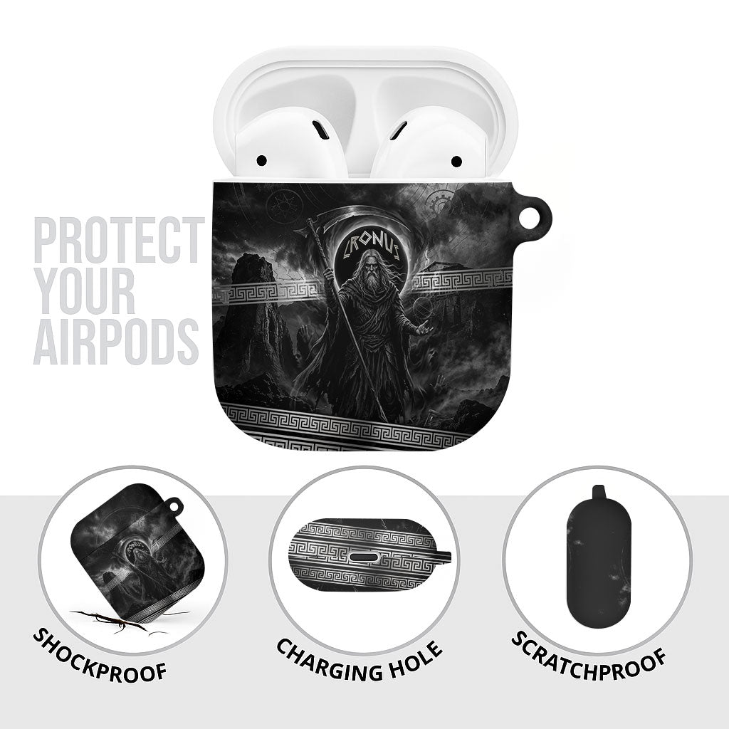 Cronus Father Of Gods Greek AirPods Case Titan Leader Cronus Scythe Greek Key Art