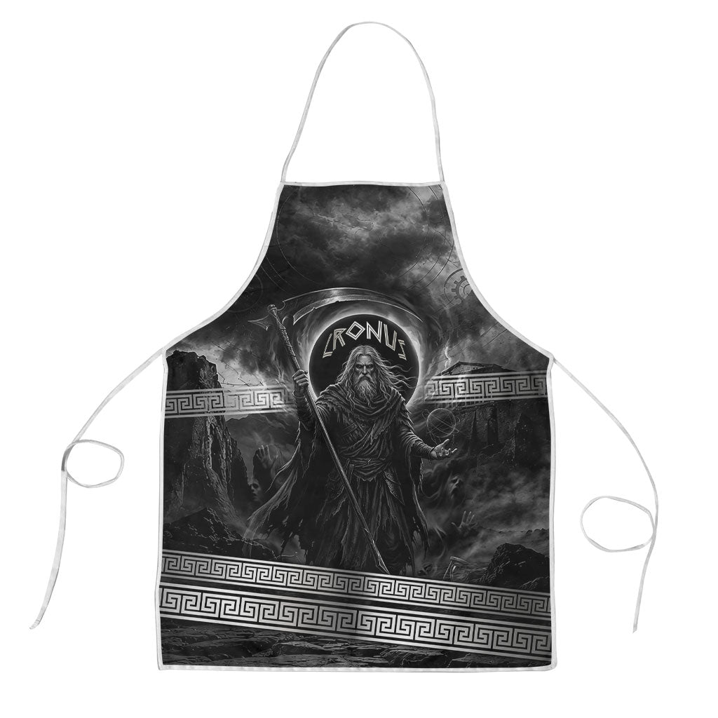 Cronus Father Of Gods Greek Apron Titan Leader Cronus Scythe Greek Key Art