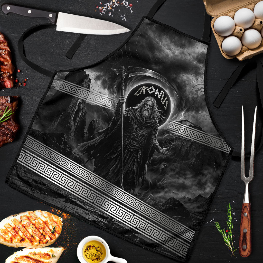 Cronus Father Of Gods Greek Apron Titan Leader Cronus Scythe Greek Key Art