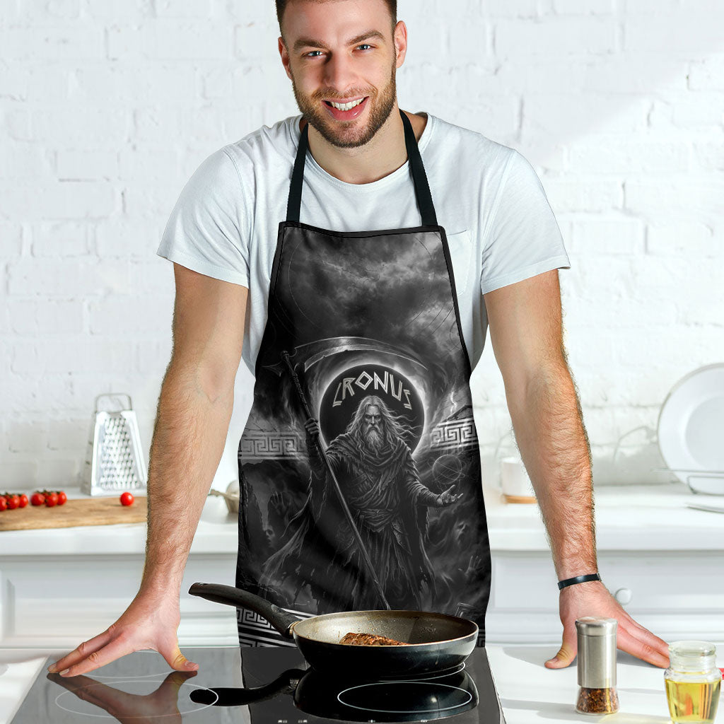 Cronus Father Of Gods Greek Apron Titan Leader Cronus Scythe Greek Key Art