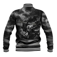 Cronus Father Of Gods Greek Baseball Jacket Titan Leader Cronus Scythe Greek Key Art