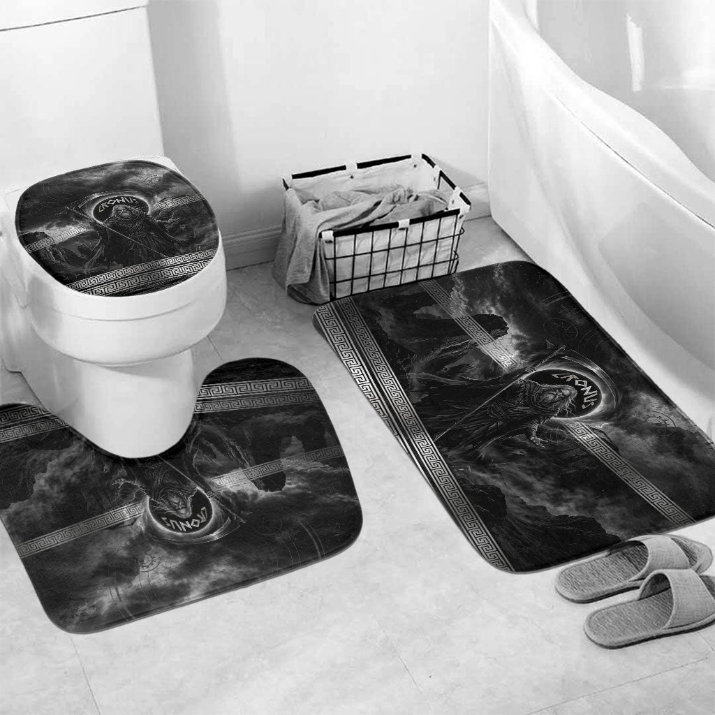 Cronus Father Of Gods Greek Bathroom Set Titan Leader Cronus Scythe Greek Key Art