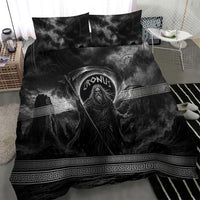 Cronus Father Of Gods Greek Bedding Set Titan Leader Cronus Scythe Greek Key Art
