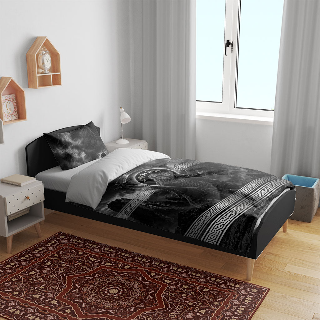 Cronus Father Of Gods Greek Bedding Set Titan Leader Cronus Scythe Greek Key Art