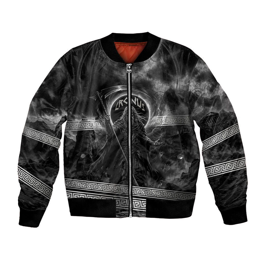 Cronus Father Of Gods Greek Bomber Jacket Titan Leader Cronus Scythe Greek Key Art
