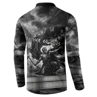 Cronus Father Of Gods Greek Button Sweatshirt Titan Leader Cronus Scythe Greek Key Art