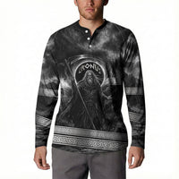 Cronus Father Of Gods Greek Button Sweatshirt Titan Leader Cronus Scythe Greek Key Art