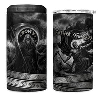 Cronus Father Of Gods Greek 4 in 1 Can Cooler Tumbler Titan Leader Cronus Scythe Greek Key Art