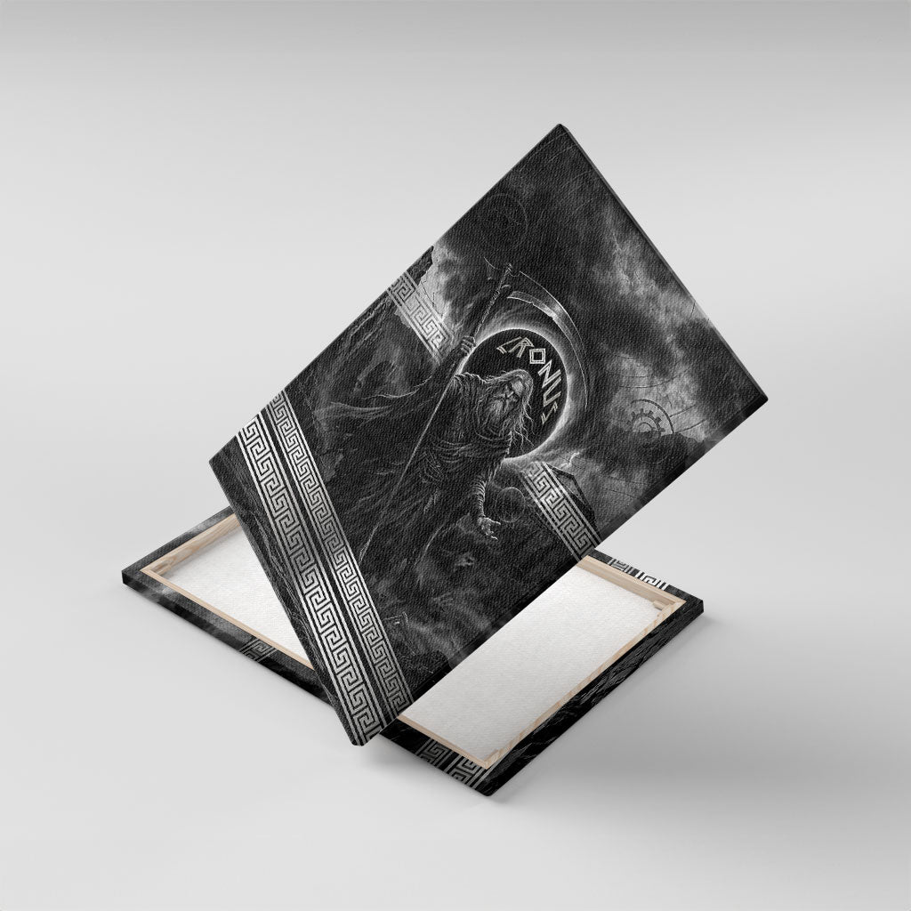 Cronus Father Of Gods Greek Canvas Wall Art Titan Leader Cronus Scythe Greek Key Art
