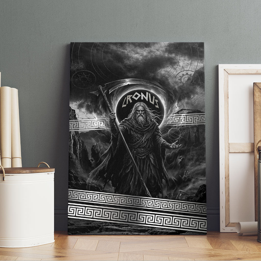 Cronus Father Of Gods Greek Canvas Wall Art Titan Leader Cronus Scythe Greek Key Art